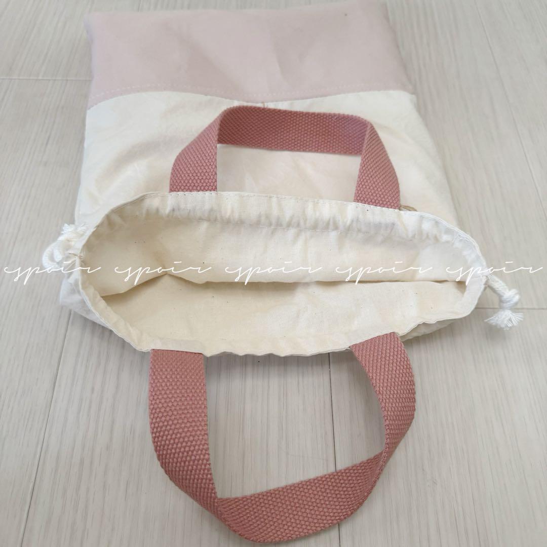 【送料無料】入園入学3点セット(リボン刺繍柄ベージュ)