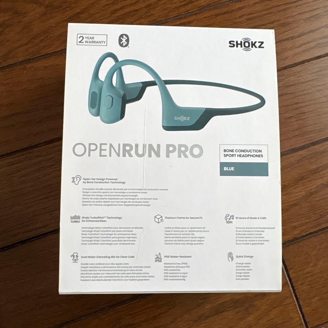 SHOKZ OPENRUN PRO 骨伝導イヤホン ブルー