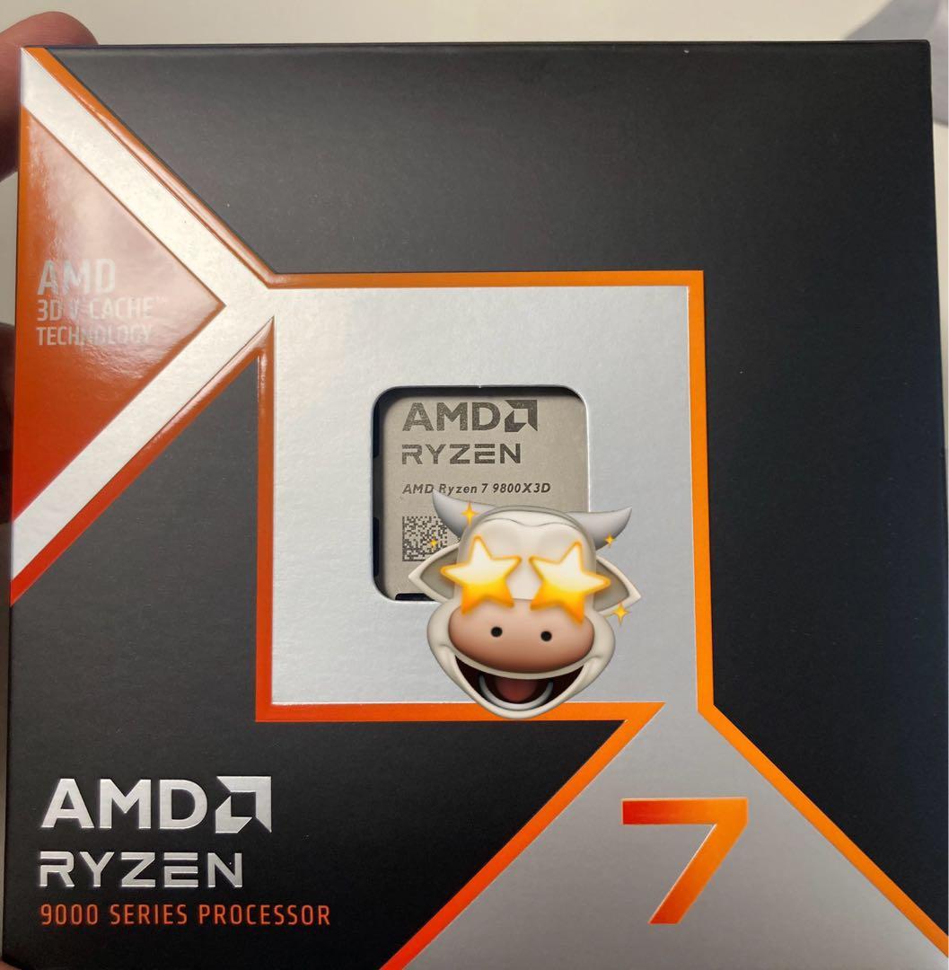 日本正規代理店購入　保証書付　[美品]　Ryzen 7 9800X3D