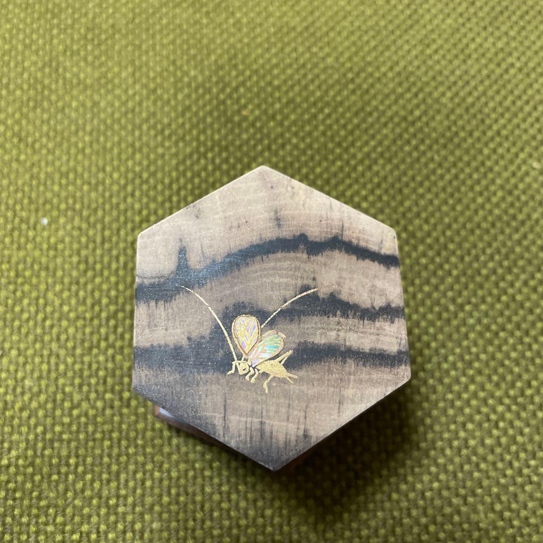【未使用】香合 峰春作 木箱入り 茶道具 香道具　虫籠香合　香いれ
