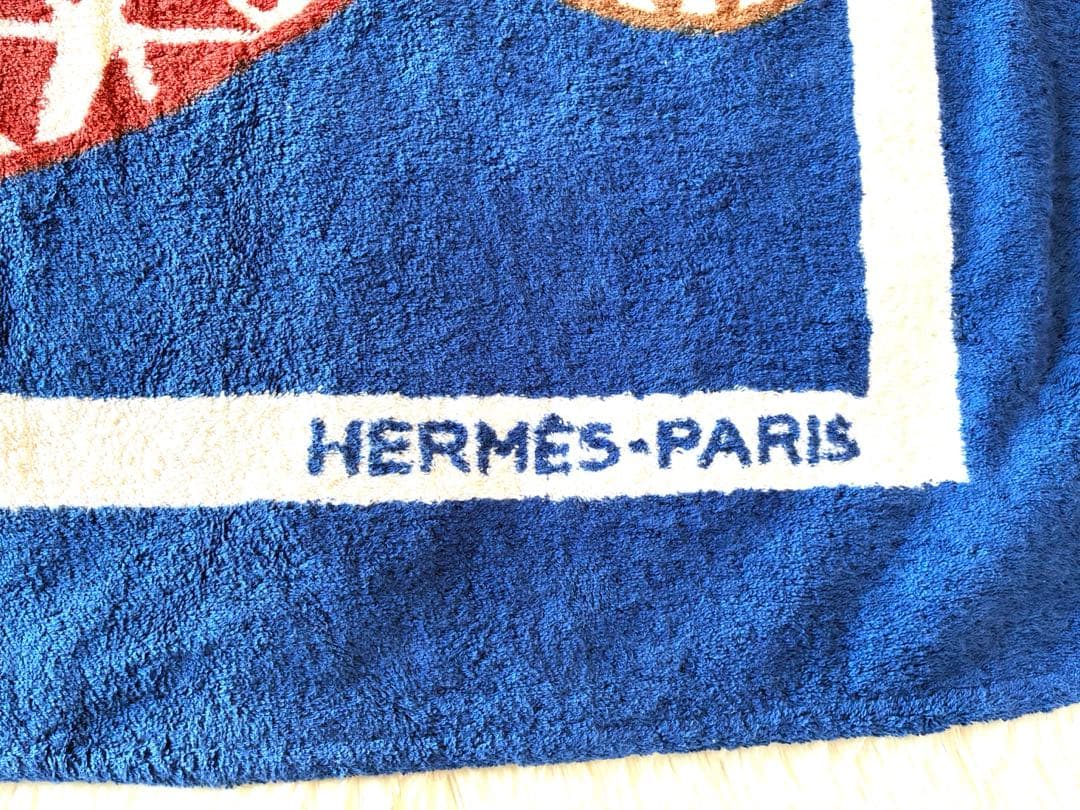 未使用品◎HERMESエルメス　ビーチタオル