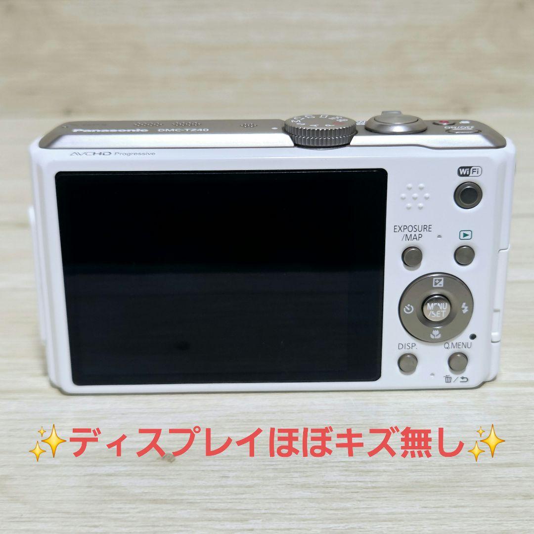 動作品【極上美品】パナソニック LUMIX DMC-TZ40 デジカメ ホワイト