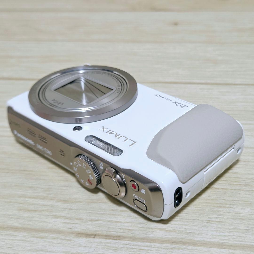 動作品【極上美品】パナソニック LUMIX DMC-TZ40 デジカメ ホワイト