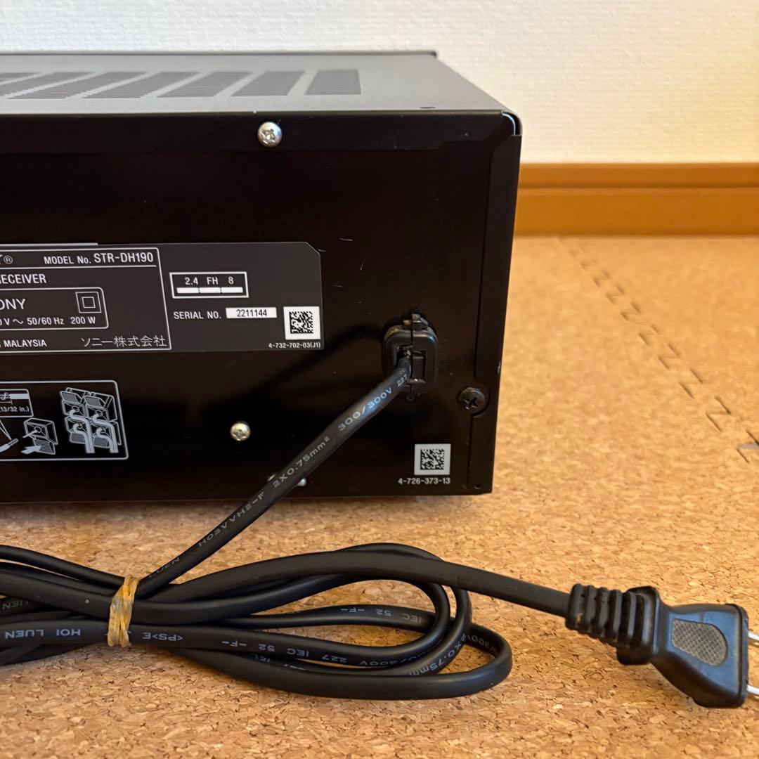 【中古品】SONY ステレオアンプ STR-DH190 リモコン付き