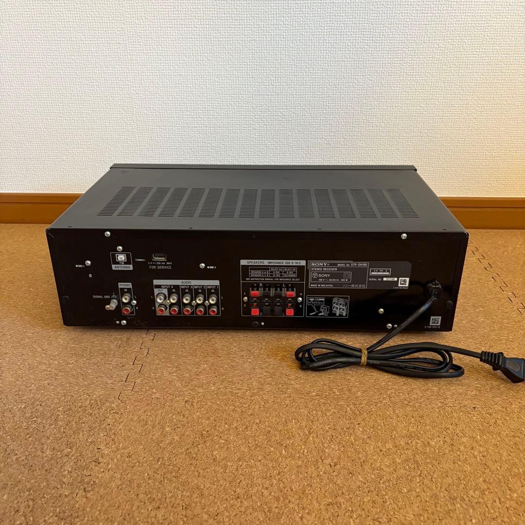 【中古品】SONY ステレオアンプ STR-DH190 リモコン付き