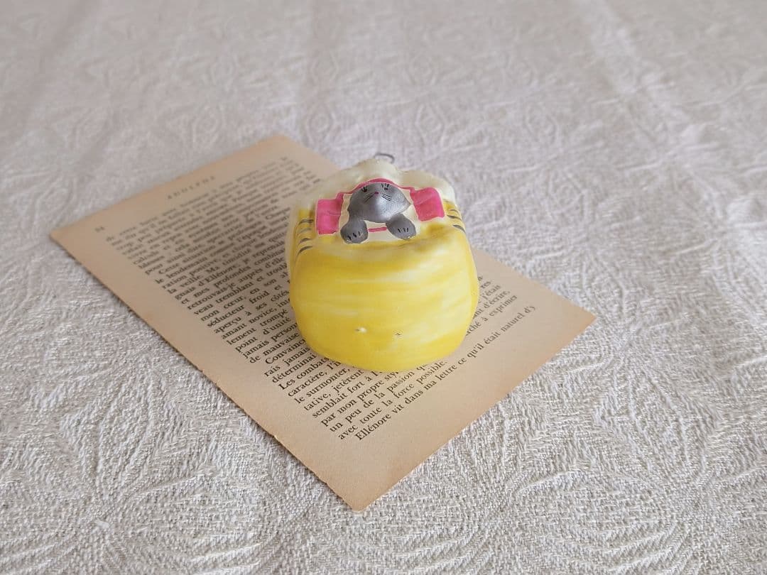 * old ornament ❀ おうち猫ちゃん グレー＆イエロー・ピンク