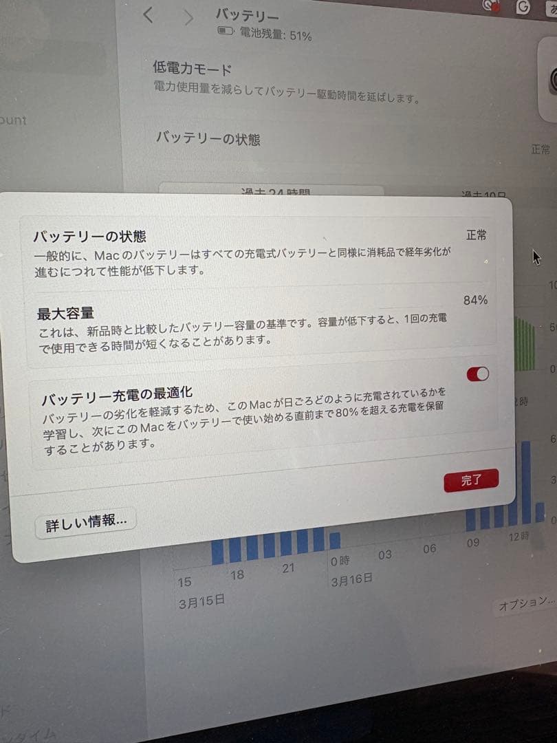 MacBook Air M1 8GB 256GB バッテリー