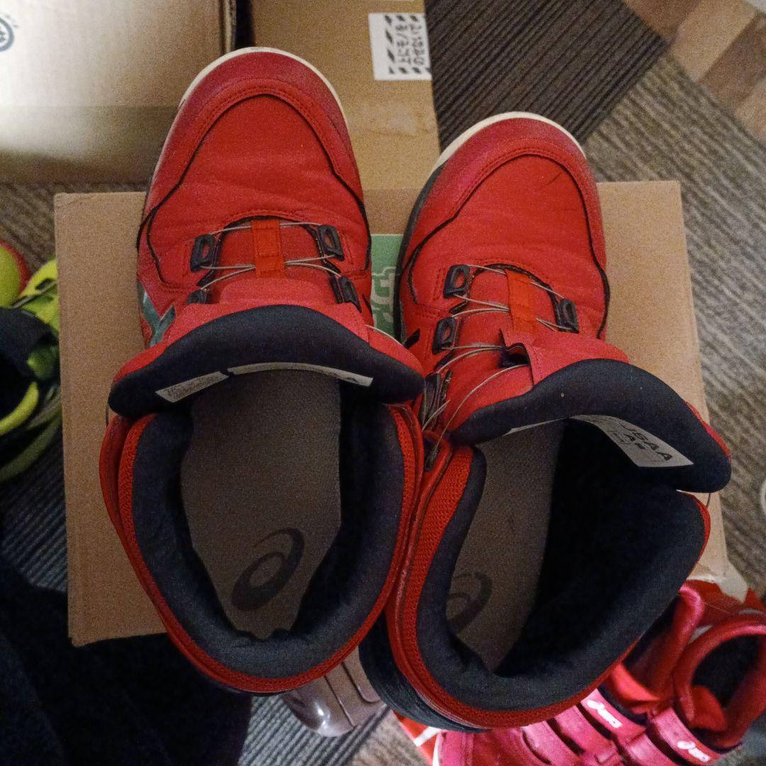 ASICS 安全靴 JSAA A種 レッド