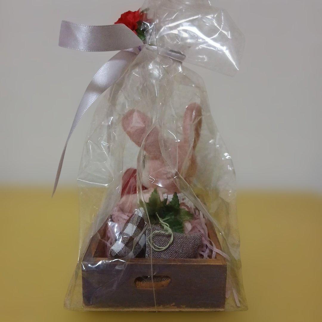 作家様　羊毛フェルト　ウサギ　木箱付き　ぬいぐるみ