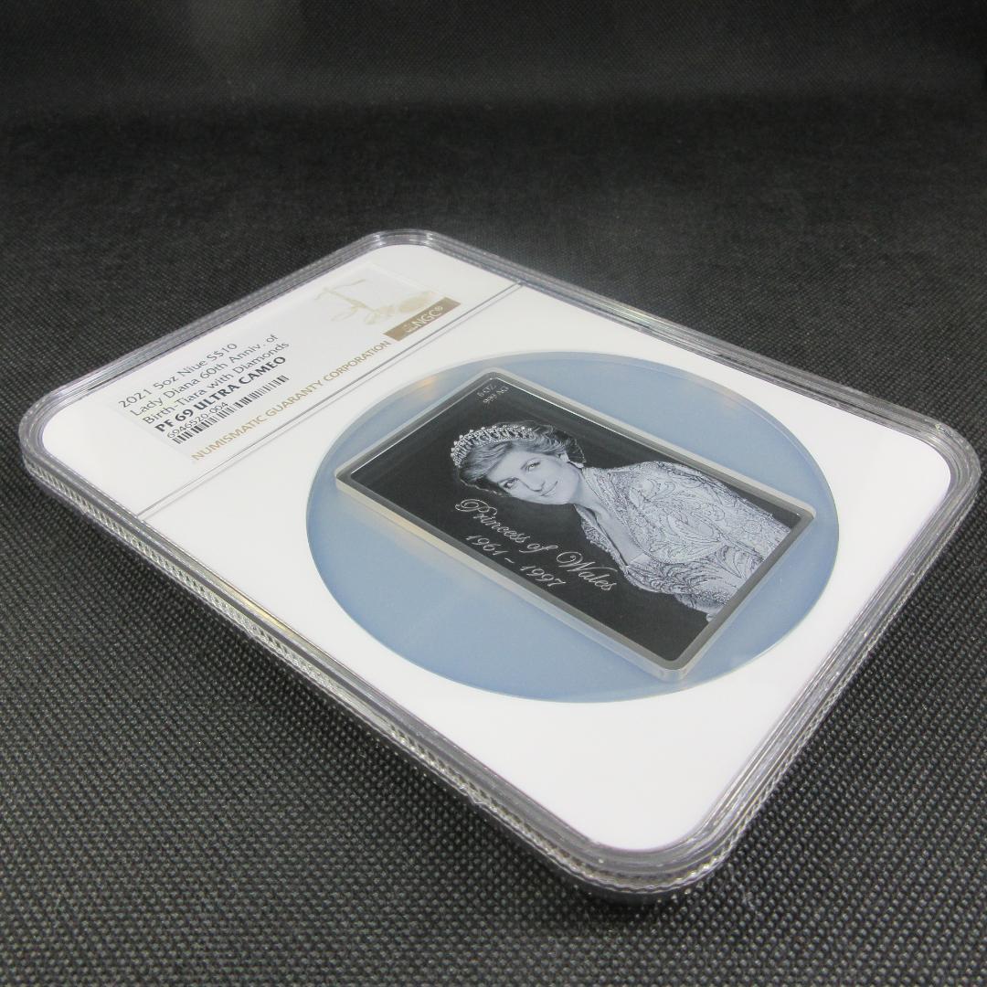 2021 ニウエ ５オンス銀貨 ダイアナ NGC ダイヤモンド モダン 