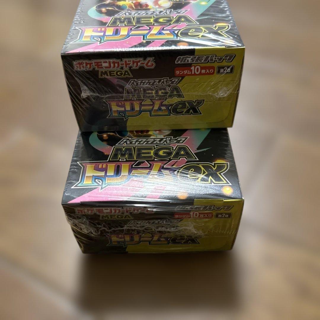 ポケモンカードMEGAドリームexボックスシュリンク付き２箱