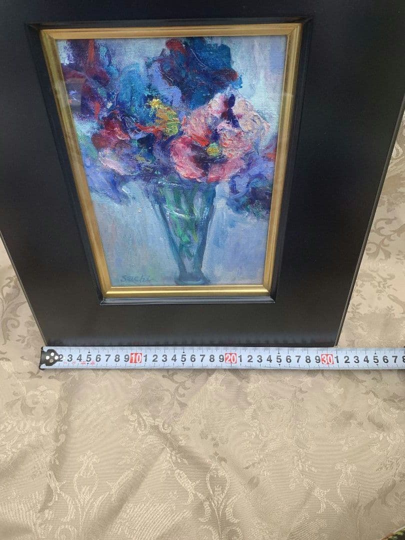 油絵　花