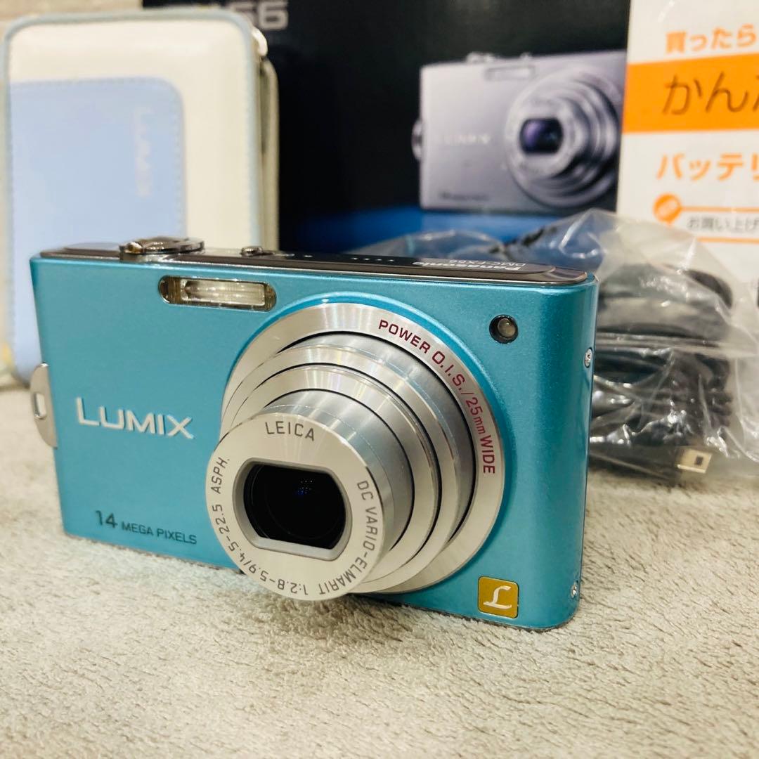 綺麗品　Panasonic LUMIX DMC-FX66 ブルー　付属品多SD付