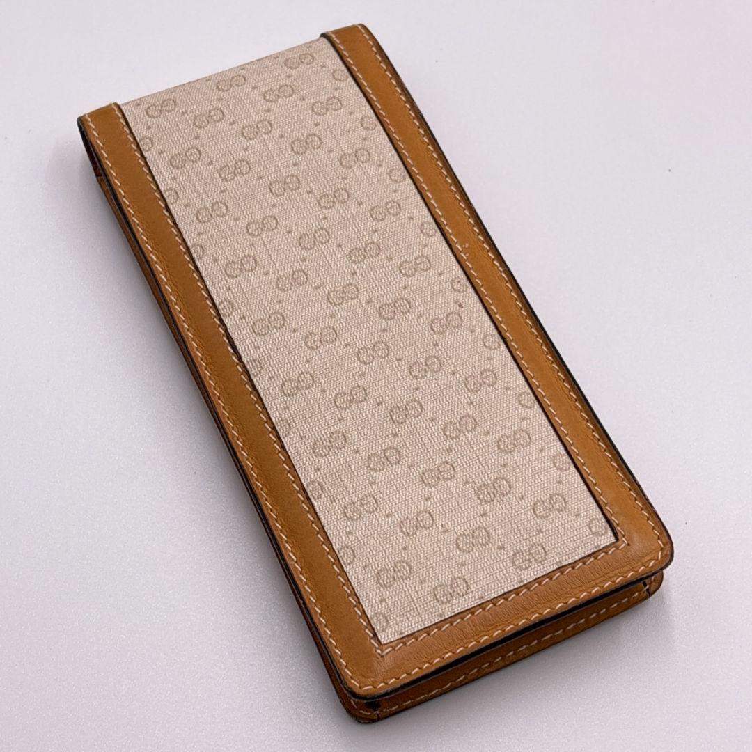 GUCCI グッチ 眼鏡ケース マイクログッチ ブラウン 　ヴィンテージ