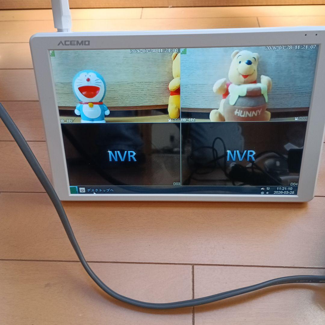 ACEMO NVR 4チャンネル監視カメラセット
