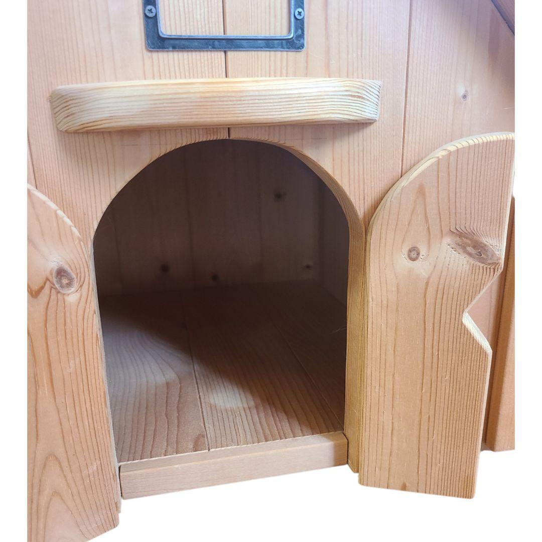 一点物職人 木製無垢材 ペットハウス猫・小型犬用屋根開閉・棚付 インテリア家具