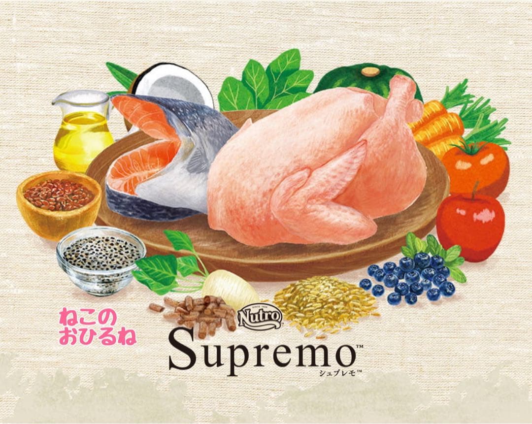 ニュートロシュプレモ　成猫用 チキン&サーモン/白身魚&チキン　3kg×４袋