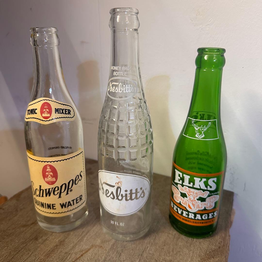 【希少】ヴィンテージソーダボトル 3本セット　USA製　1940s-60s