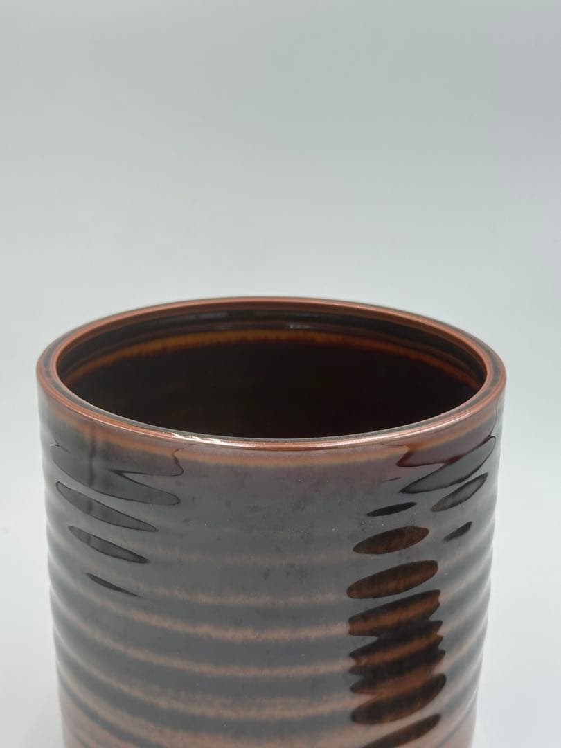 古瀬戸　一単口　水指　陶芳作　共箱
