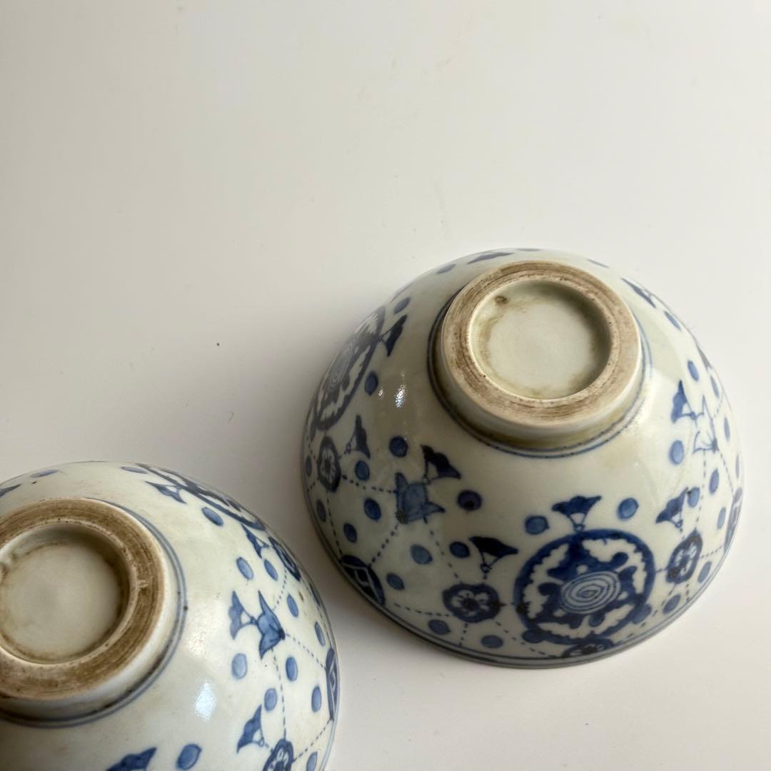古伊万里 染付 茶碗 湯呑み 小鉢 茶器 茶道具 古染付 古美術品