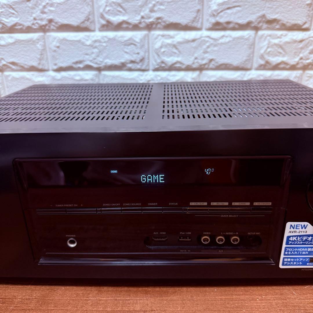 【極美品】DENON 7.1chAVアンプ AVR-2113-K ブラック