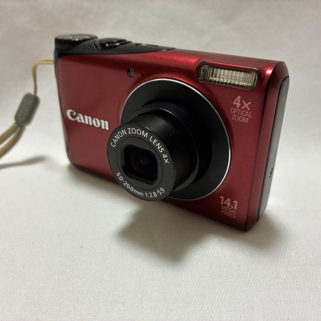 【動作品】Canon Power Shot A2200 レッド　デジカメ