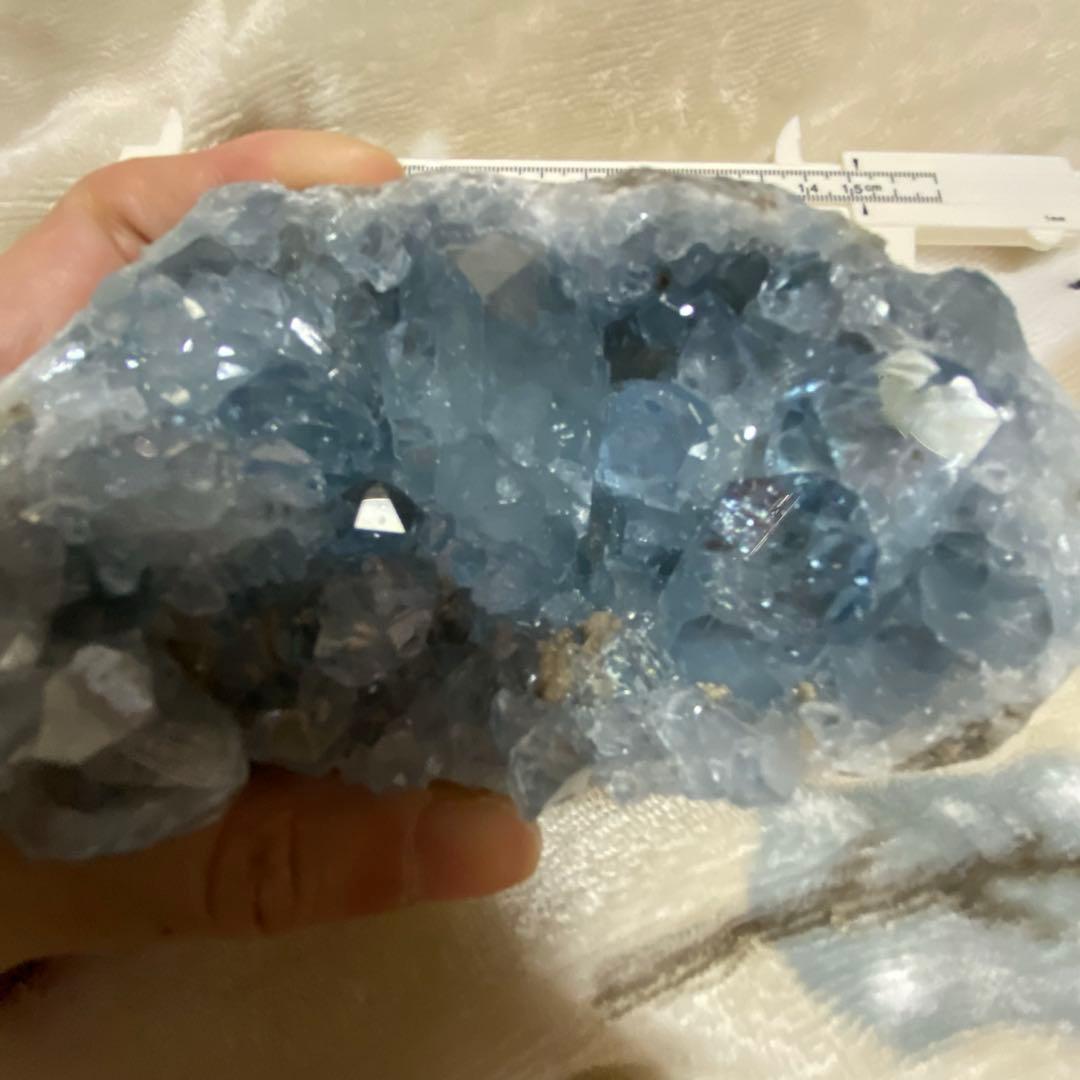 ハイクオリティ　セレスタイト　天然石　クラスター　原石　ツーソン　ミネラルショー