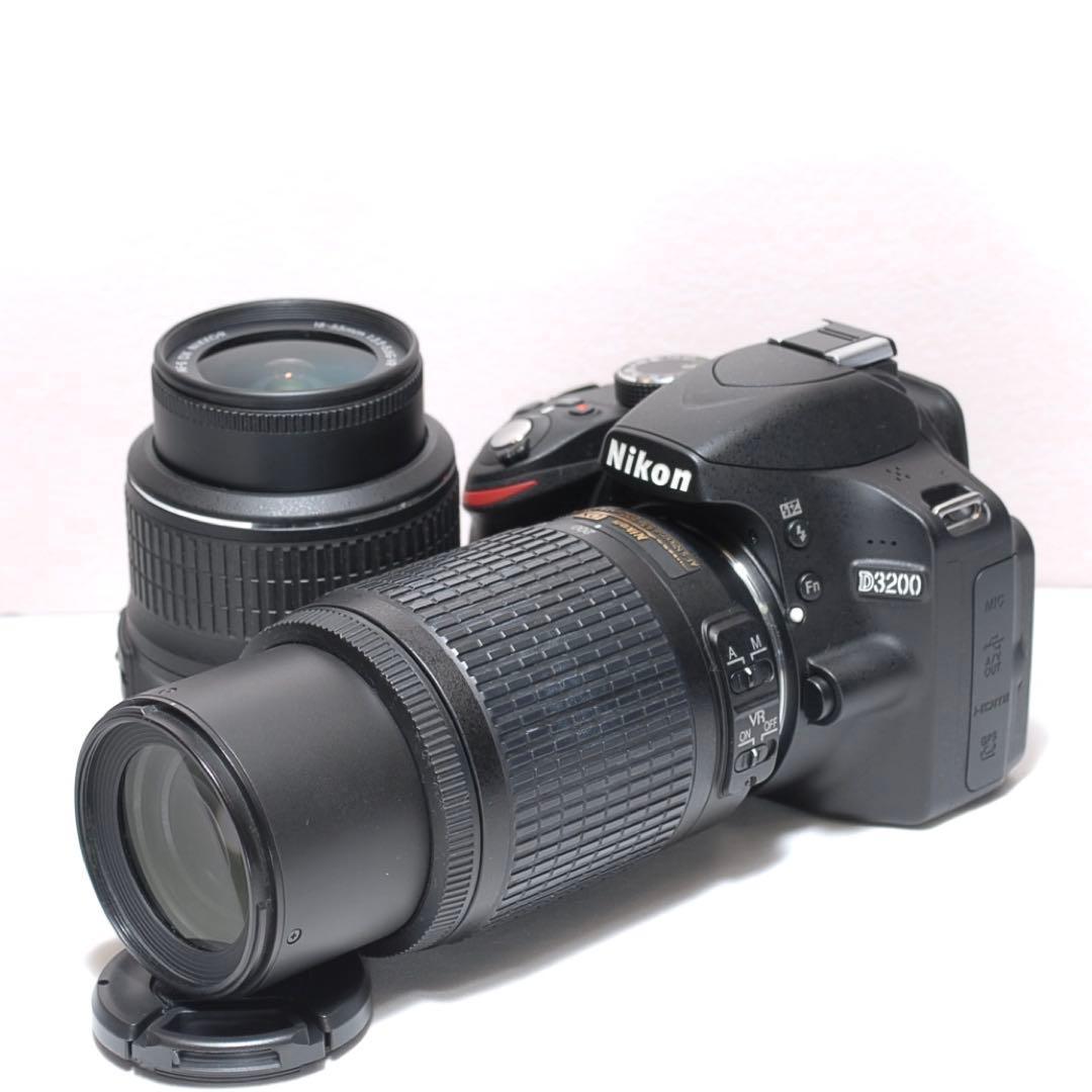美品✨Nikon D3200✨ダブルレンズ✨高画質✨望遠レンズデビュー