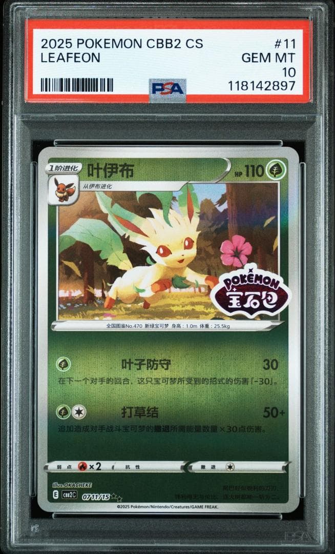 PSA10 リーフィア 宝石包 中国 0711/15