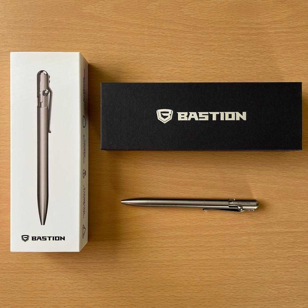 BASTION スリムボルトアクションペン チタン製 ボールペン