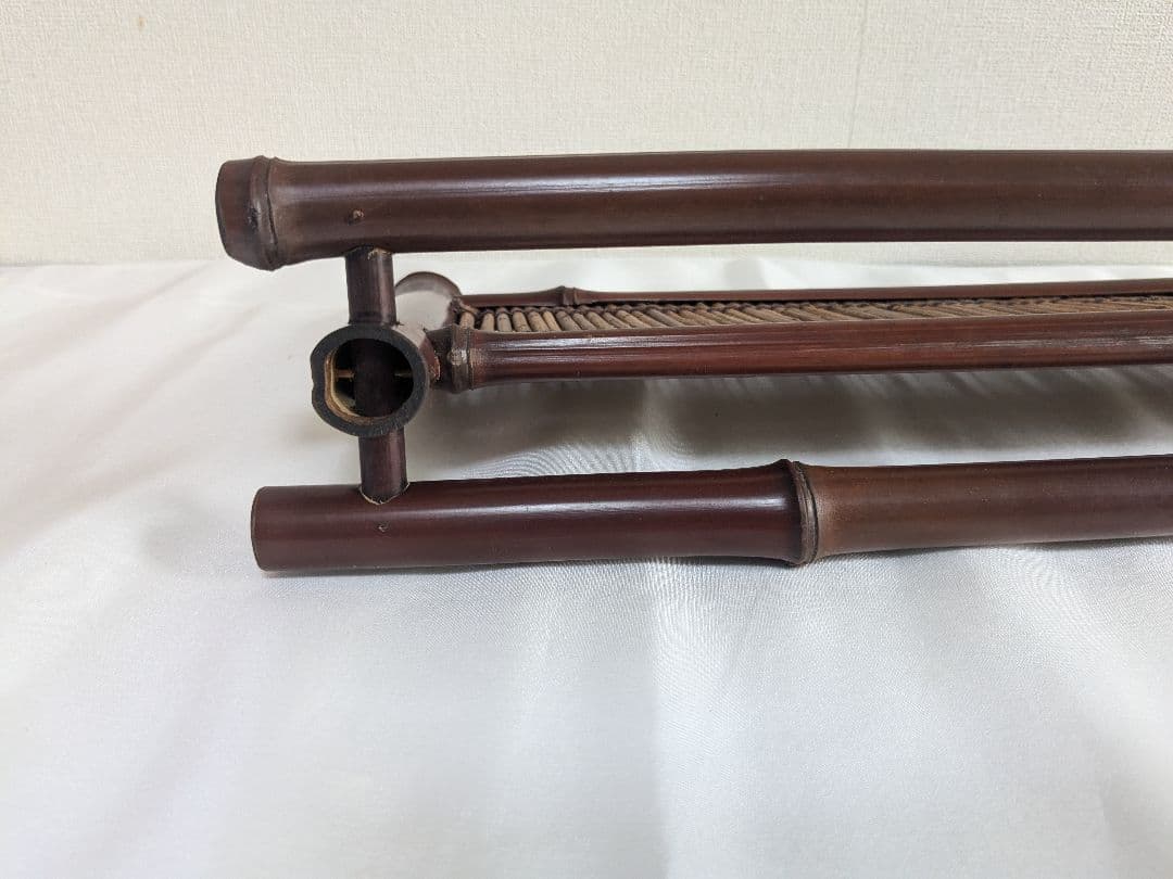 茶道具 竹峰造 京間 萩入黒竹 結界 衝立 炉屏 刻印