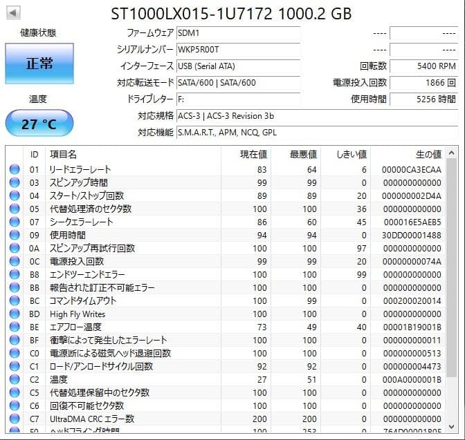 ✨4個セット✨HDD 1000GB✨大容量1TB✨2.5インチ✨09-01