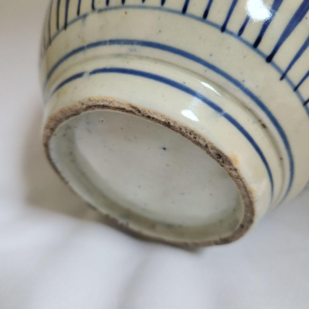 古伊万里 印判 微塵唐草文 大徳利