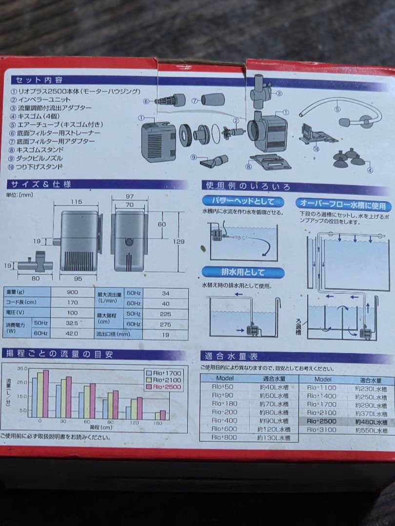 カミハタ　Rio+2500　ポンプ