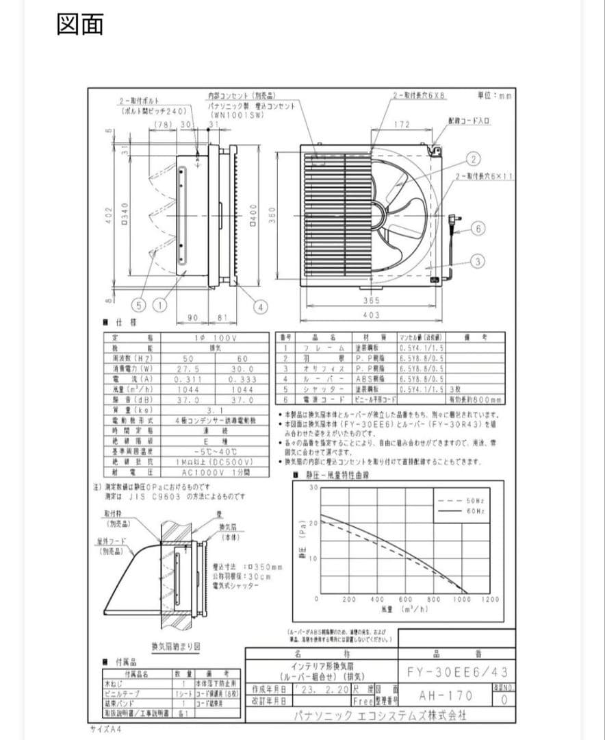 Panasonic 30センチ換気扇 ⭐️新品未使用⭐️