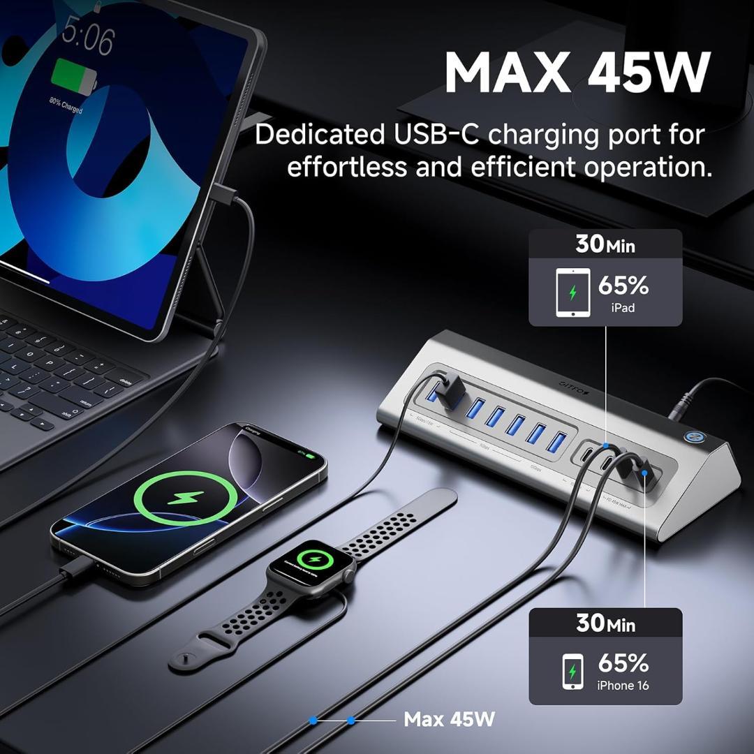 Gitfos Power USB Cハブ 4K HDMI PD 100W 充電