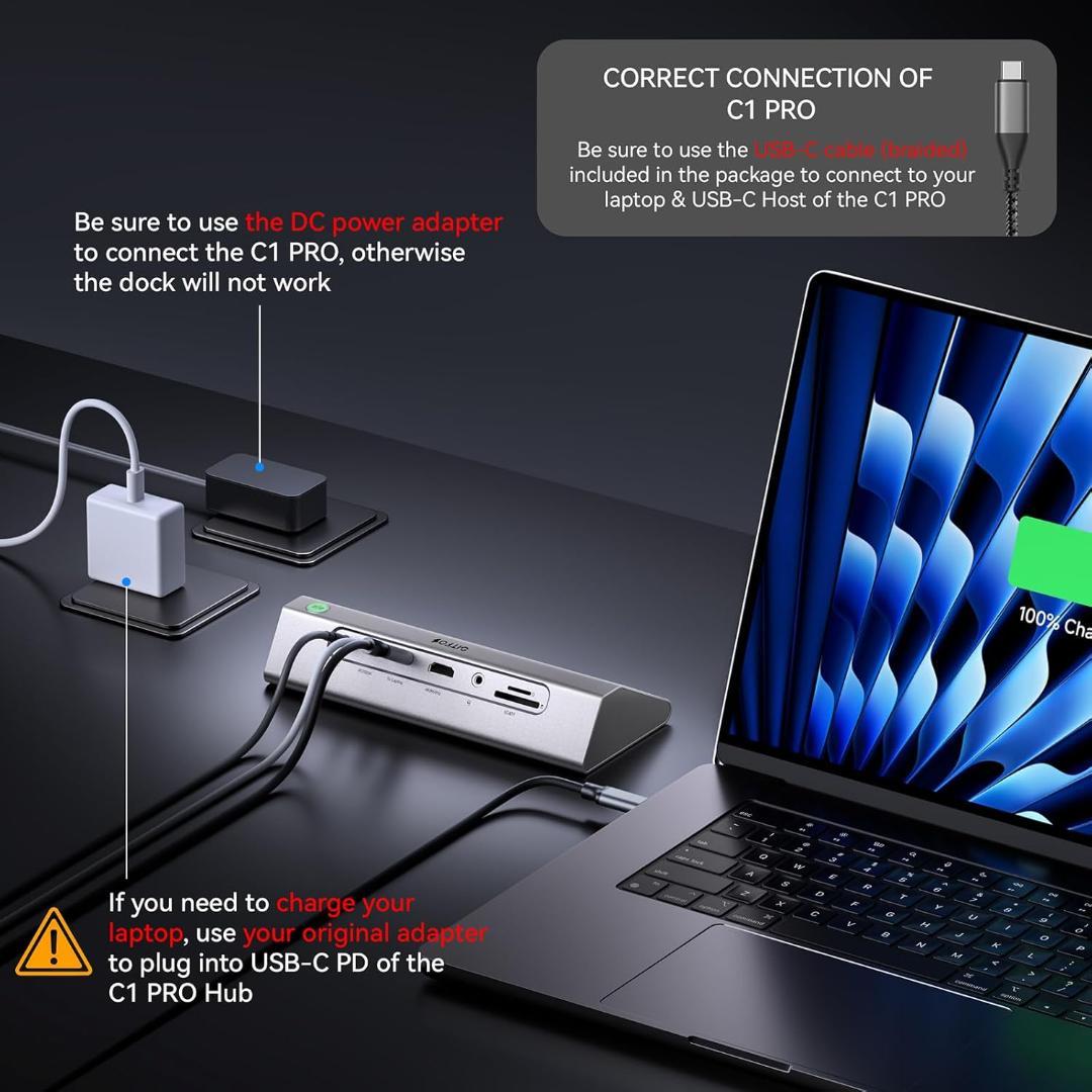 Gitfos Power USB Cハブ 4K HDMI PD 100W 充電