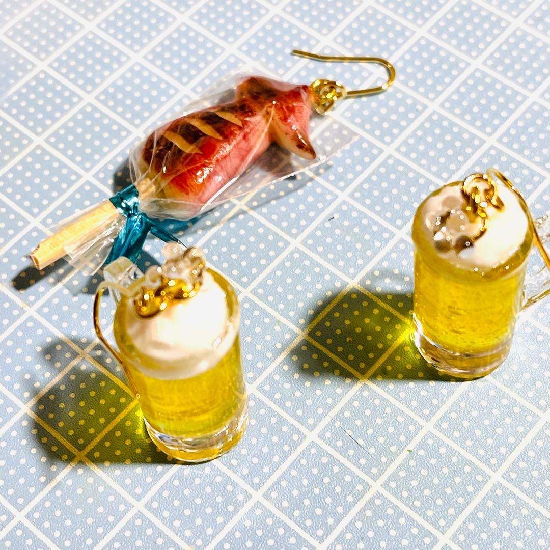50 DXお祭りバッグチャーム ビールにイカ焼き