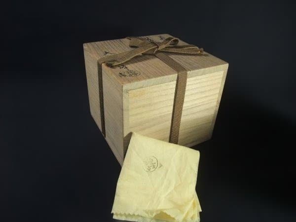 大野瑞峰作 萩焼茶碗 抹茶茶碗 茶道具 未使用 共布 共箱