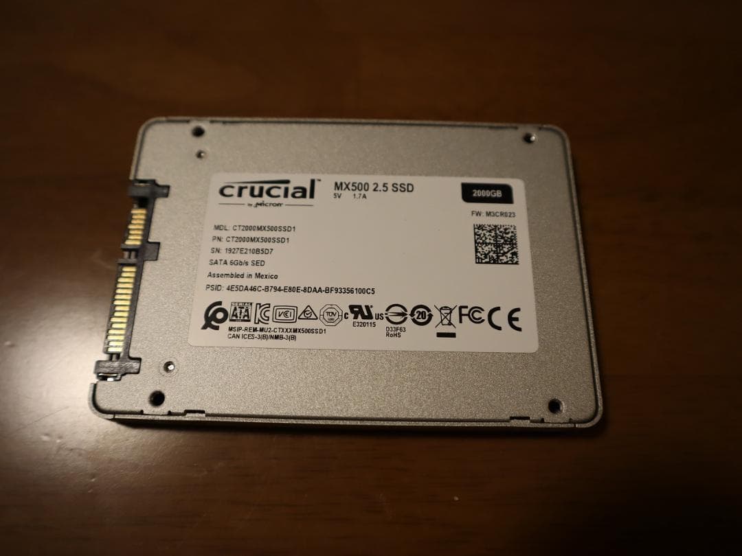 ジャンク品　Crucial MX500 2000GB