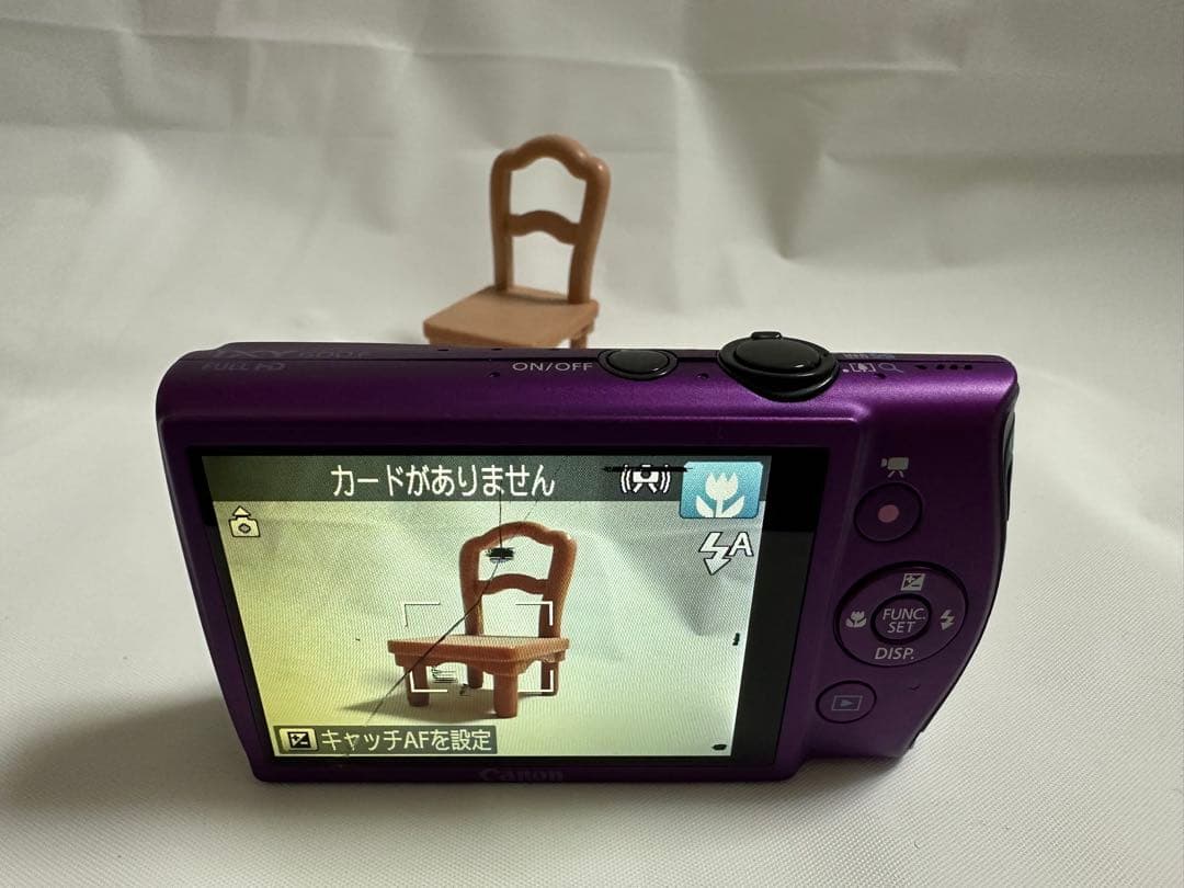 Canon IXY600F 紫 ジャンク 液晶割れ 撮影可 バッテリー充電器付
