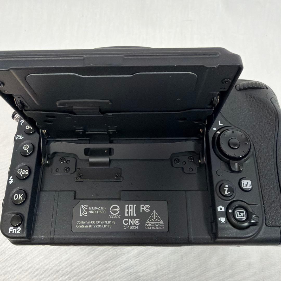 ニコン D500 ボディ 中古美品 バッテリー2個 SDカード64GB 液晶保護