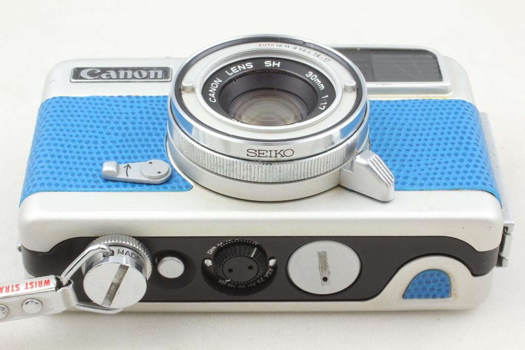 【整備済　美品】ブルー　Canon Demi EE17 露出計OK　#1417