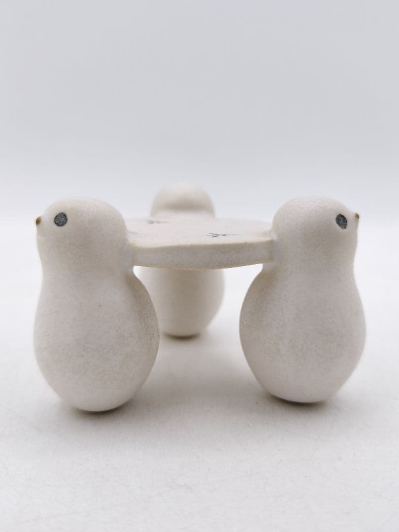 d200【未使用品】 蓋置 雪だるま 今岡三四郎 木箱 茶道具