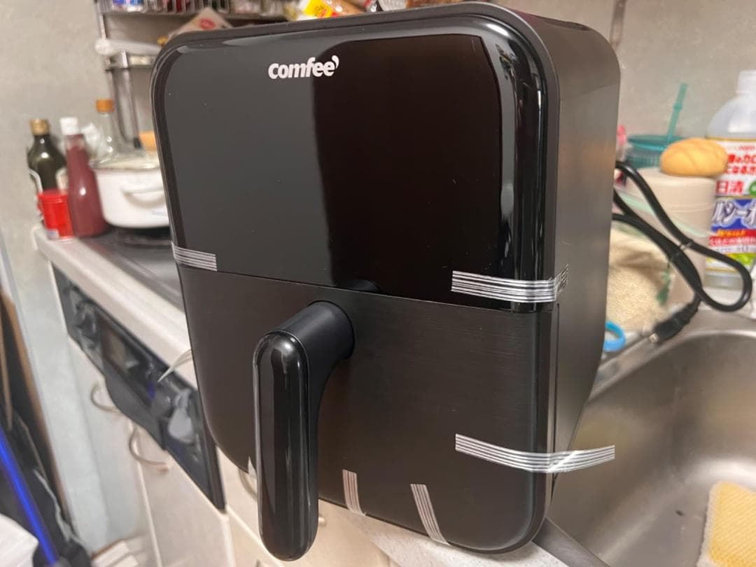 COMFEE' エアフライヤー 2L コンパクト 1150W 高速加熱 四つのm