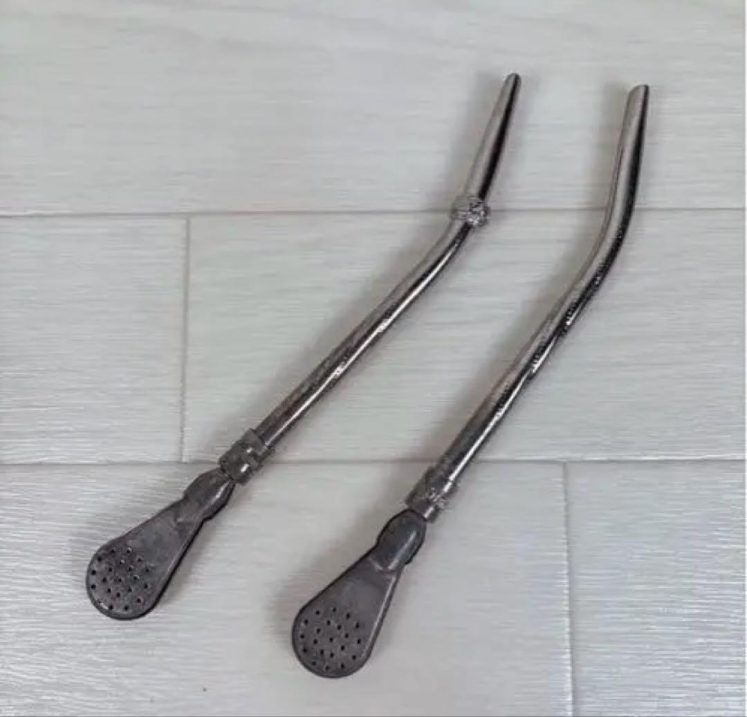 マテ茶カップと金属ストロー　セット