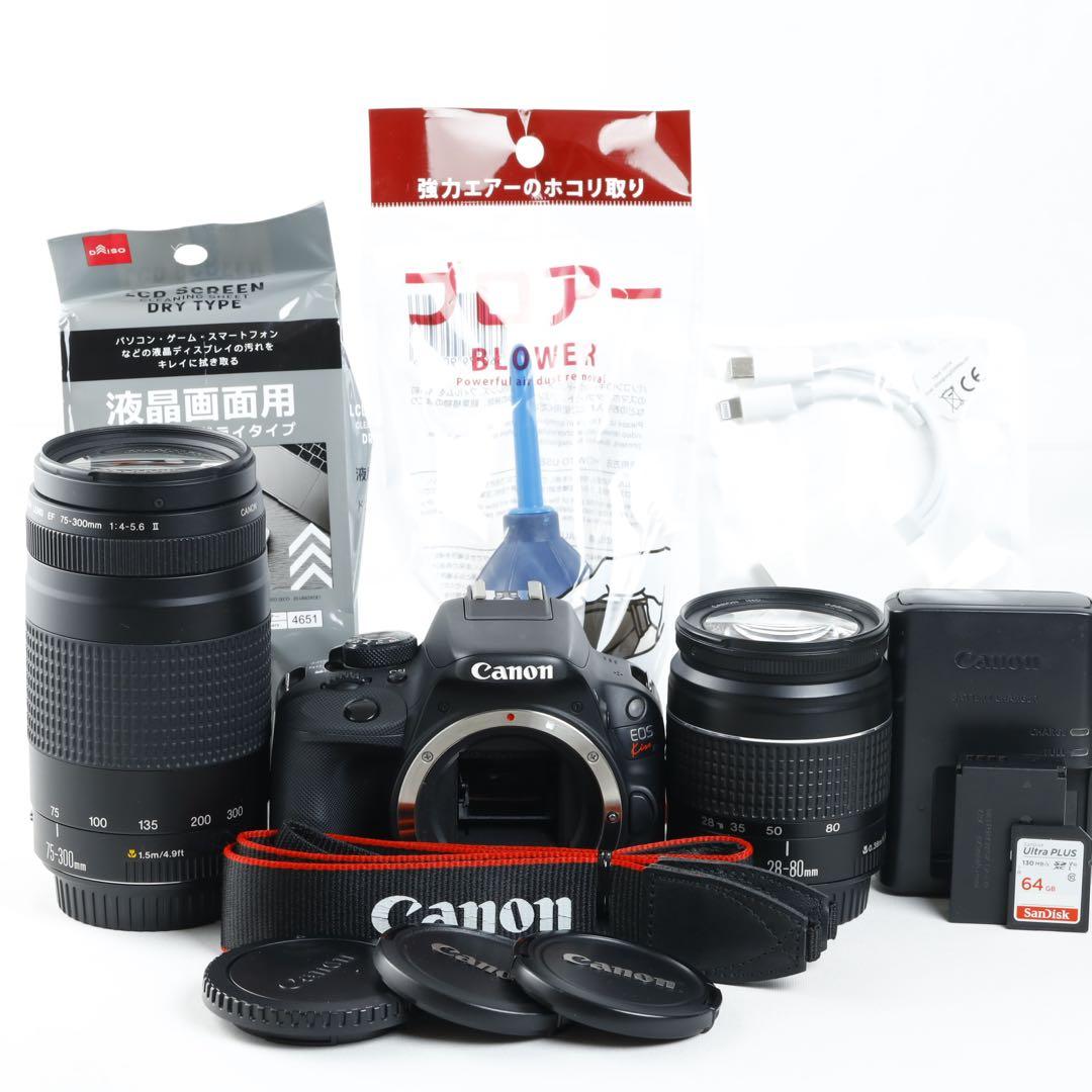 ダブルレンズ★Canon EOS kiss x7★デジタル一眼レフ★スマホ転送★