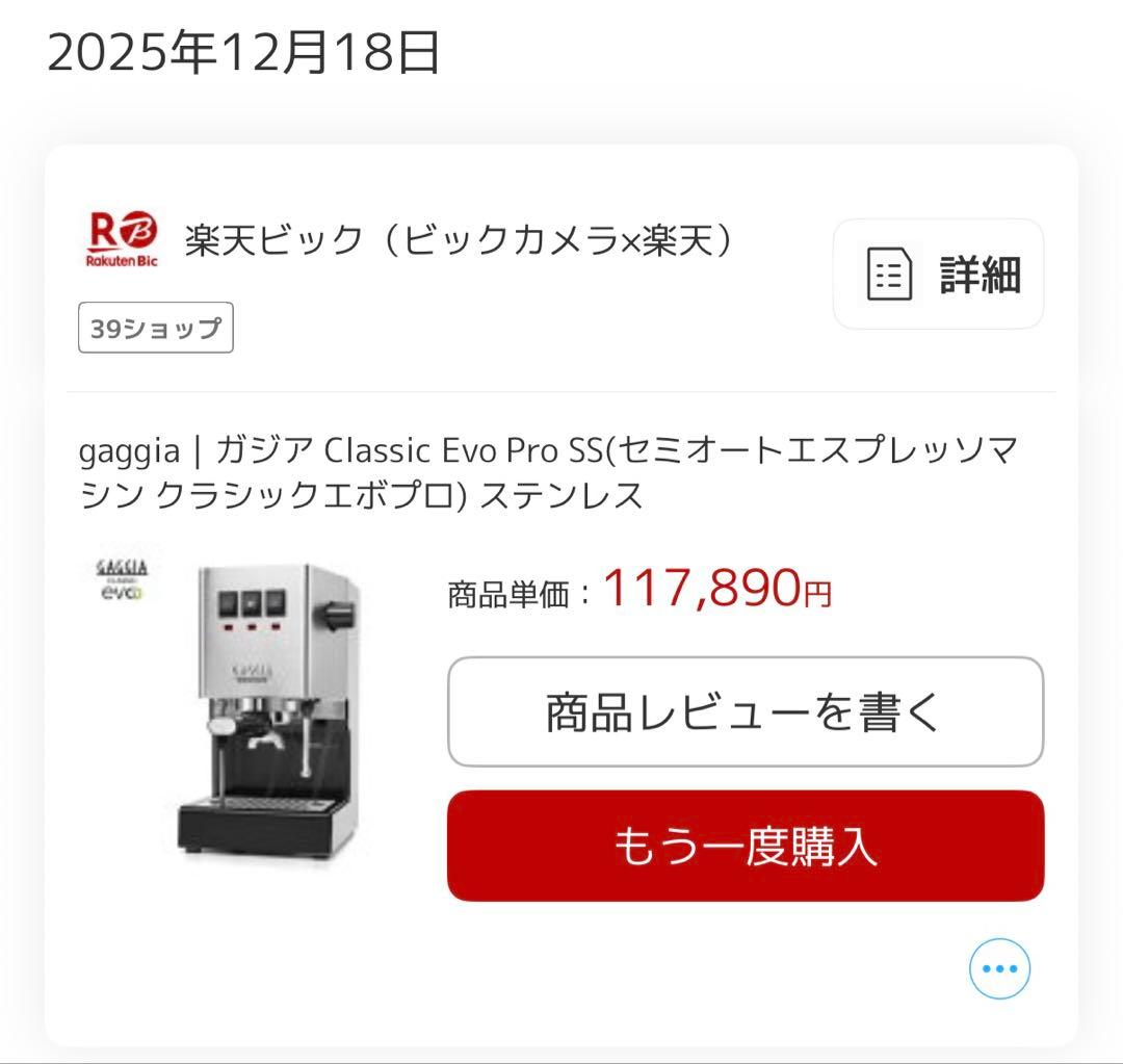 GAGGIA エボプロ　エスプレッソマシン　完備品 追加器具多数　グラインダー付