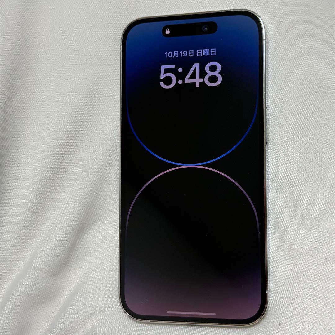iPhone 14 pro 512GB シルバー　背面割れ　バッテリー76%