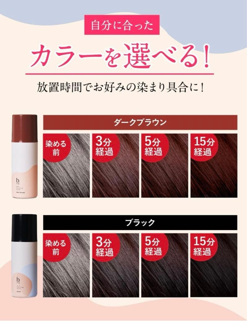 新品未使用 ビーリス エアリーカラーリングフォーム ダークブラウン 4本セット